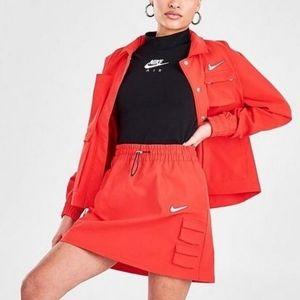 NIKE Sportswear Cargo Skirt Large Crimson Pinkish/Red